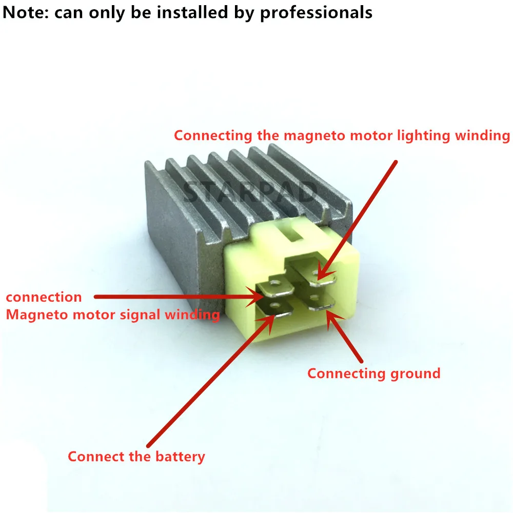 Универсальный мотоцикл Напряжение стабилизатор к рулю мотоцикла велосипеда 12V 6v регулятор Выпрямитель тока ATV 4 Pin AVR Autostabilizer
