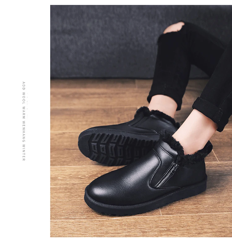 Bota Masculina/Новое поступление года; мужские ботинки на меху; теплая зимняя мужская рабочая обувь; модная обувь на резиновой подошве; размеры 39-45