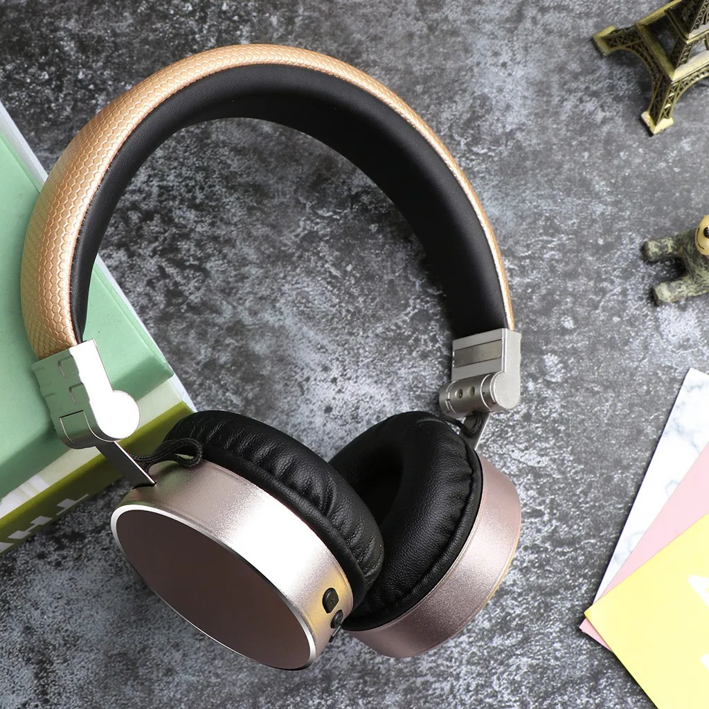 Mosunx Bluetooth наушники стерео Беспроводная гарнитура с микрофоном tf-картой и fm-радио