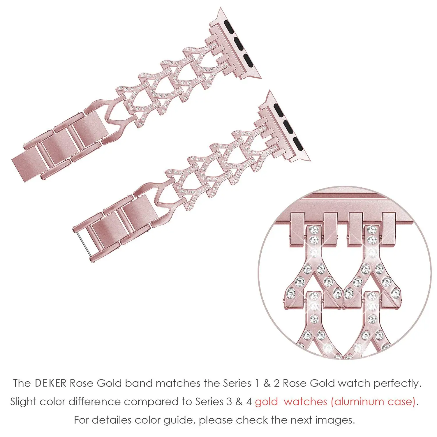 Diamond watch strap for apple watch band 38mm 42mm 40mm 44mm iWatch Series 5 4 3 2 1 stainless steel strap apple watch bracelet