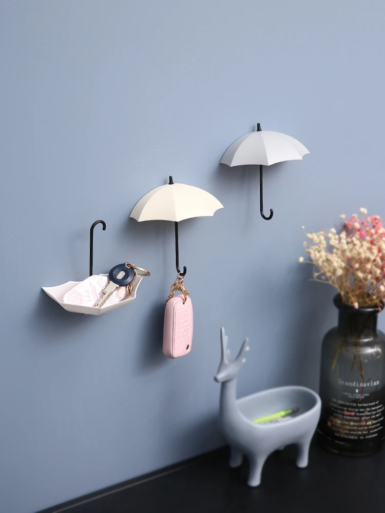 Creative Lovely Strong coat towel Hook Viscose Non-perforated Clothes Key Umbrella Wall Hanging Shelf Door hanger esponja | Обустройство