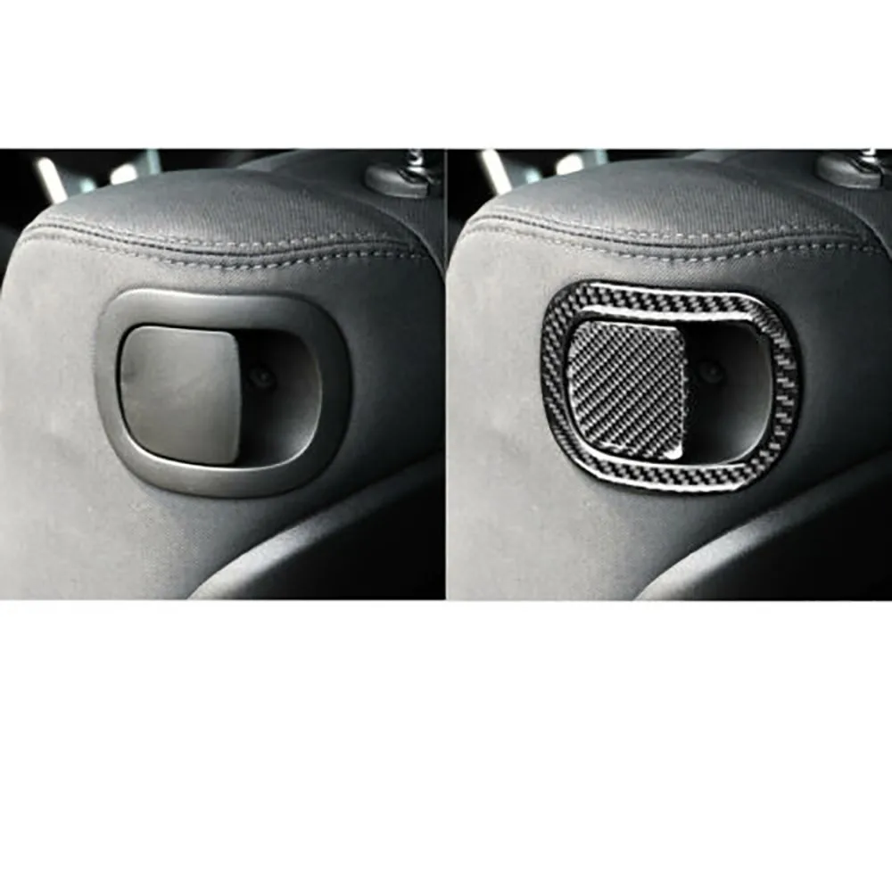 

4Pcs Seat Back Cover Car Carbon Fiber For Dodge Challenger 2015-2020 Trim Durable Great