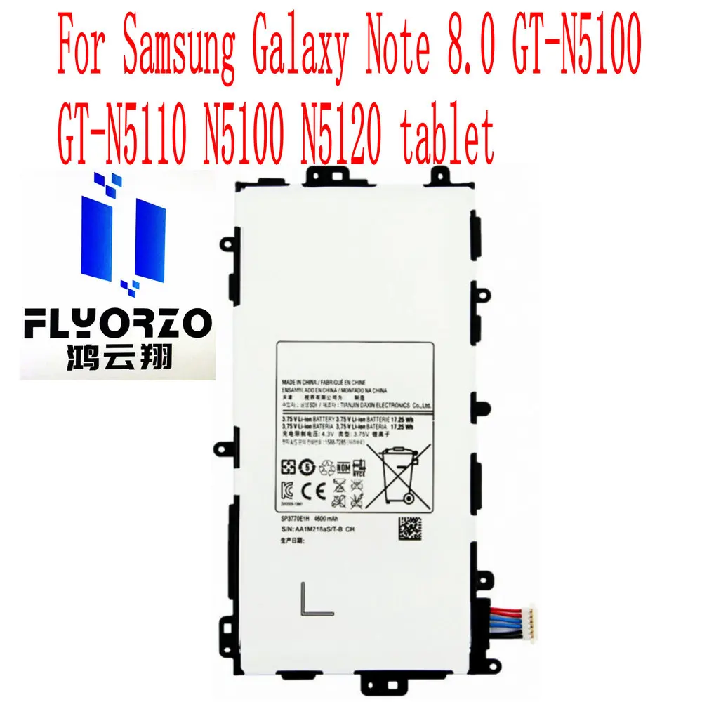 

Brand new 4600mAh SP3770E1H Battery For Samsung Galaxy Note 8.0 GT-N5100 GT-N5110 N5100 N5120 tablet