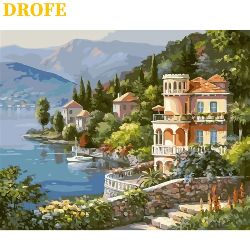 Картина по номерам на рамке 40 х50 осенью | Дом и сад