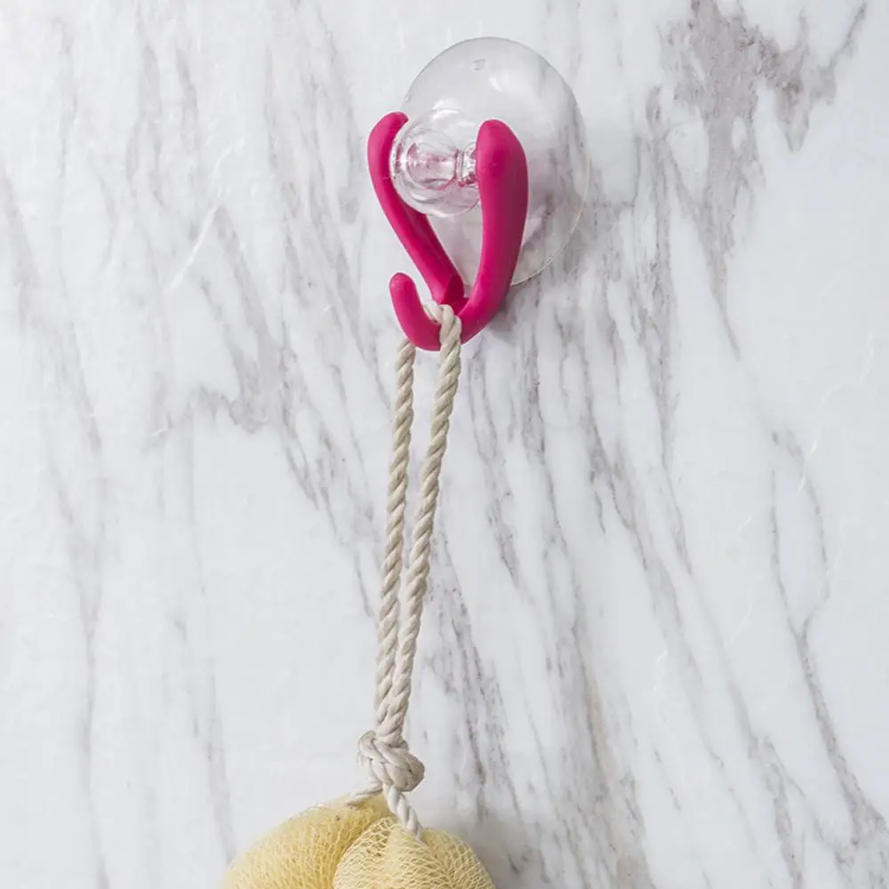 

2 Pcs Hanging Suction Hooks Super Powerful Lock Simple Plastic Smooth Wall Hangers