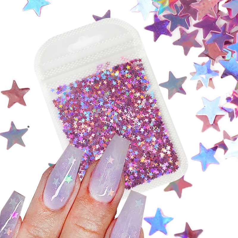 

4 упаковки/набор, голографические Блестки для ногтей