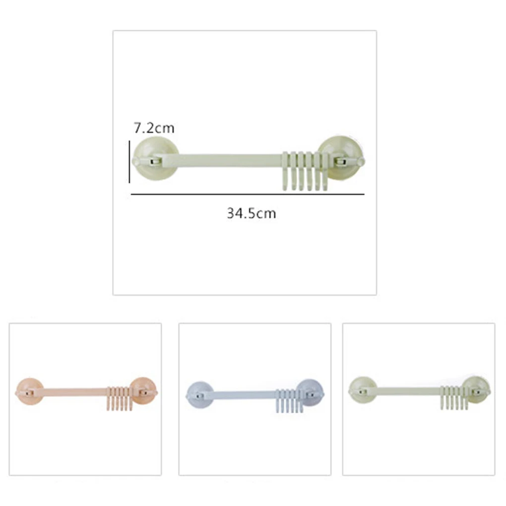 

Kitchen Bathroom Non-trace Strong Sucker Rack Hook with 6 Hooks for Towel Spoon