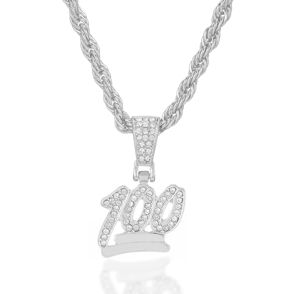 100 шт./набор золотое ожерелье стразы шт.|Ожерелья с подвеской| |