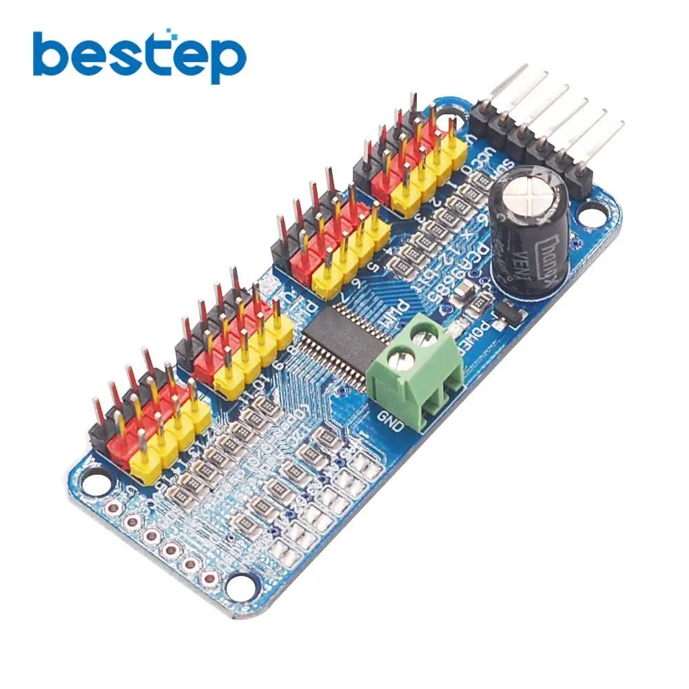 16-канальный видеорегистратор 12-битная ШИМ/Servo Driver-I2C интерфейс PCA9685 для arduino или Raspberry pi щит модуль servo Щит