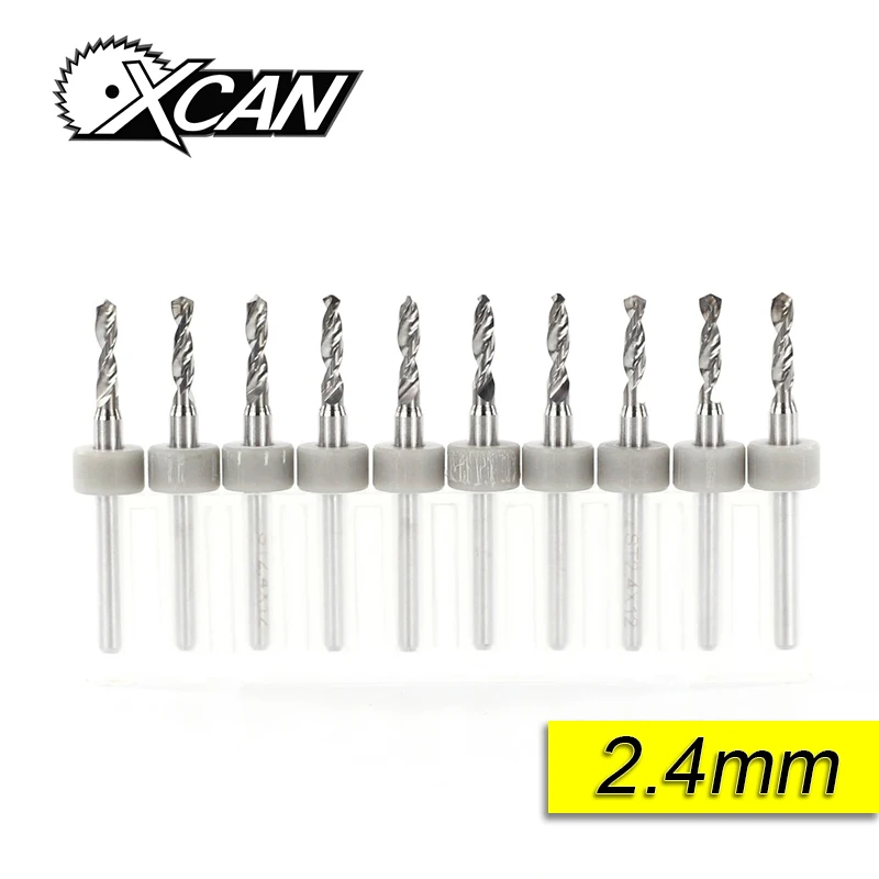 10pcs 2.4mm XCAN 10 шт. 2,1 мм до 3,0 мм PCB сверло Набор для сверления печатной платы твердосплавный станок с ЧПУ мини сверла - Цвет: 10pcs 2.4mm