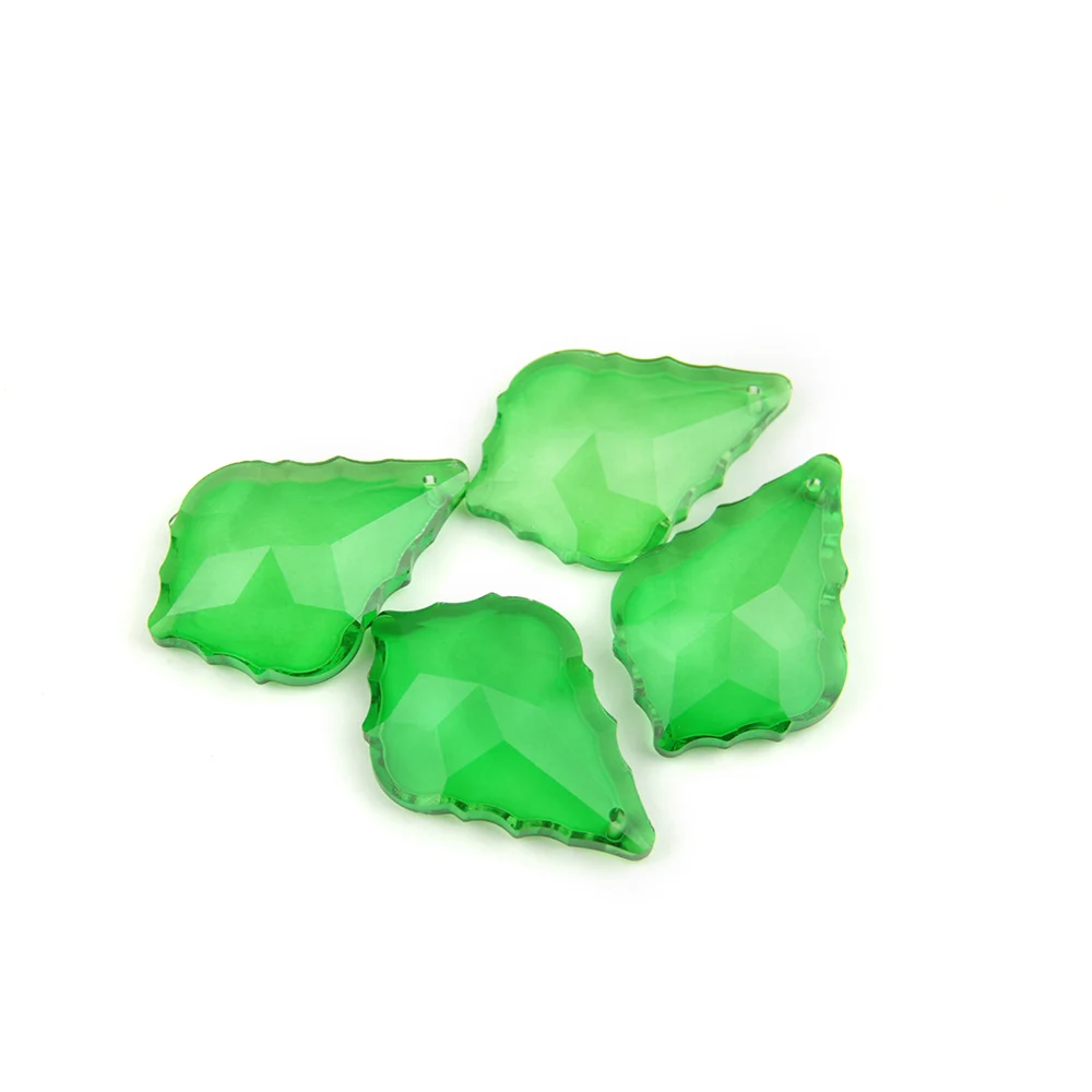 Гирлянда из темно-зеленого стекла с кленовыми листьями подвеска для люстры