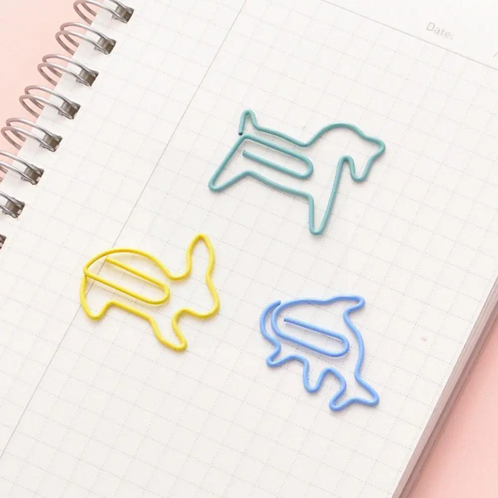 

12 Pcs/set Cartoon Shape Mini Paper Clips Kawaii Stationery Tickets Office School Notes Photos Clips Clip Letter Binder Cle S3H4
