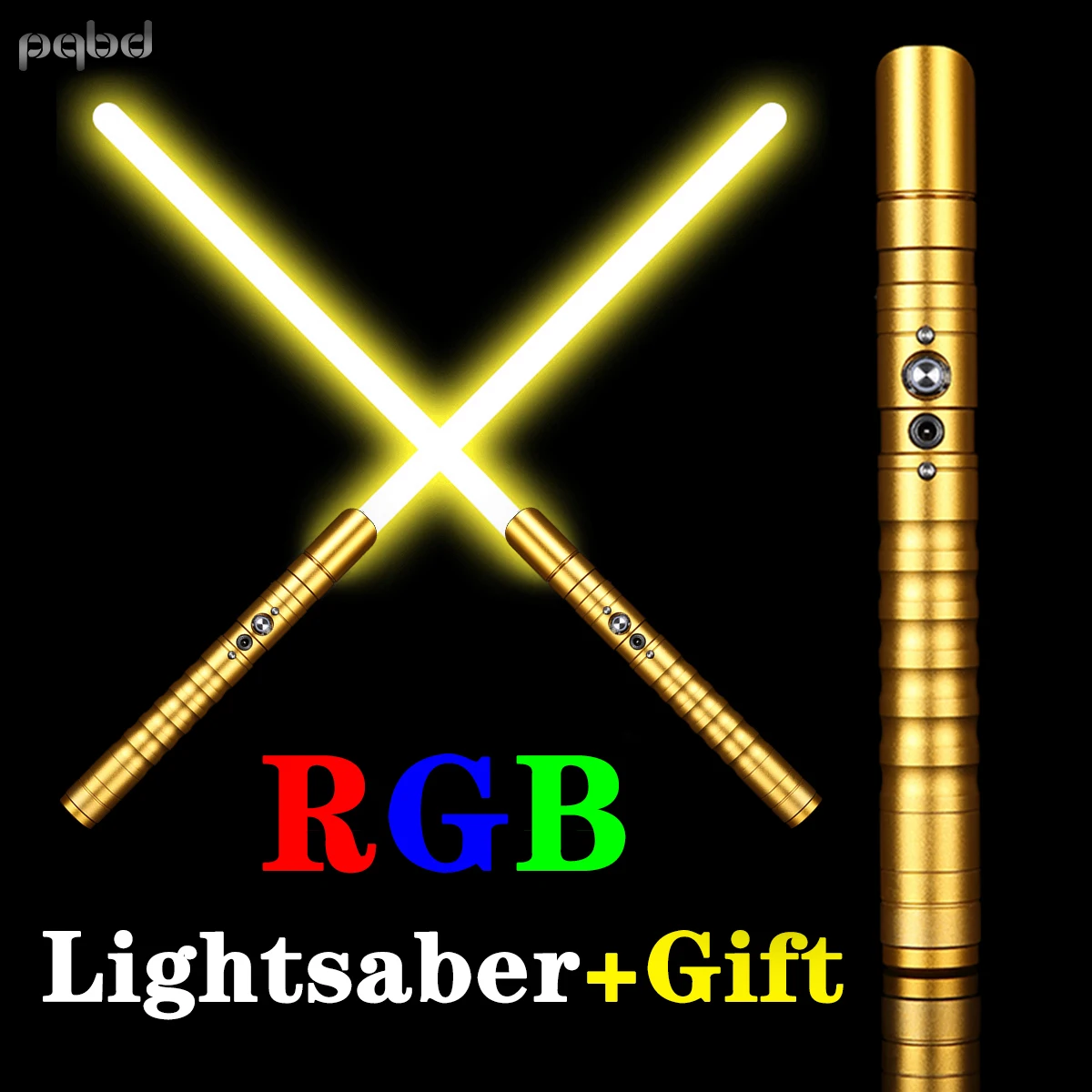 

Светодиодный меч pqbd, металлический RGB световой меч с 3 звуками, тяжелая дуэль, косплей, ультра-меч, фонарик, детские игрушки