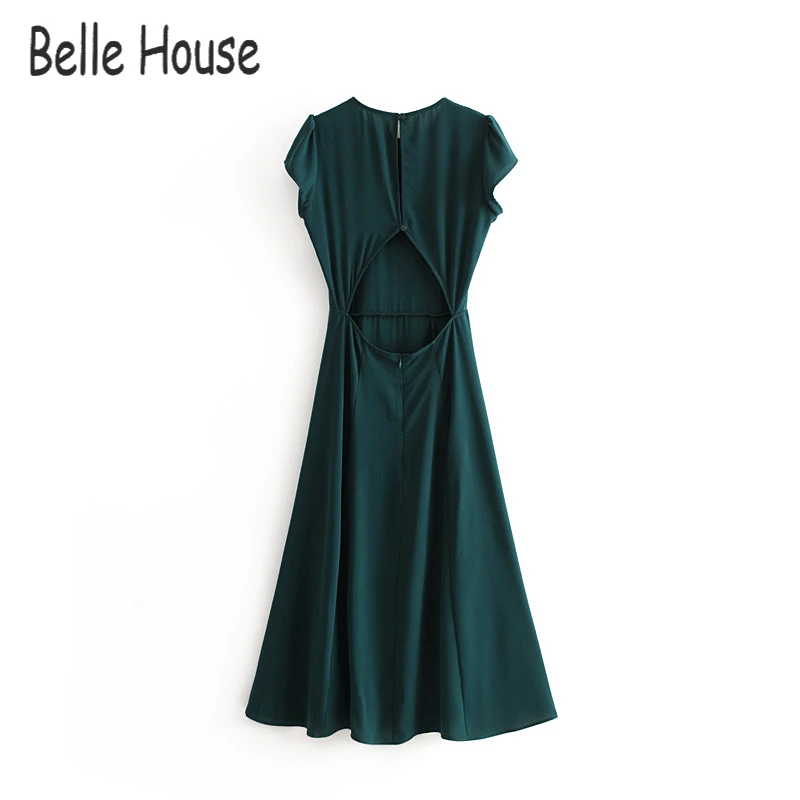 

Vintage Green Party Dresses Chic Tank Vestidos Fashion Solid Split 2021 Women Midi Center Ruched Summer High Quality NZ0249