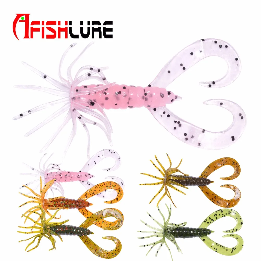 

6 шт./партия, мягкая рыболовная приманка, 75 мм, 2,9 г