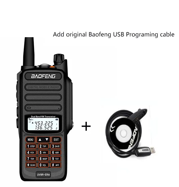 IP68 Водонепроницаемая рация дальность действия 25 км baofeng uv-9r ERA plus cb ham Радио hf приемопередатчик UHF VHF радиостанция - Цвет: add usb cable
