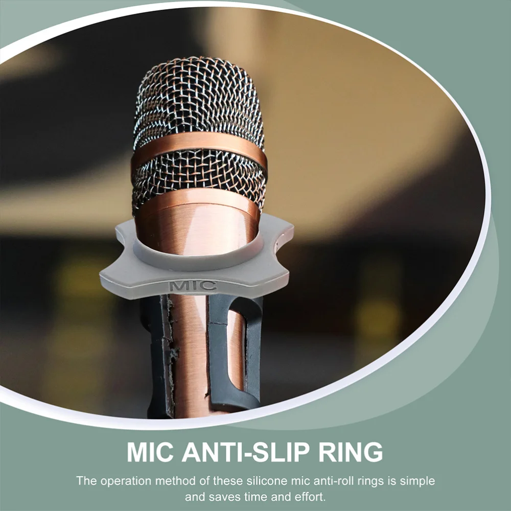 

20Pcs Nonslip Mic Rod Protection Silicone Ring for Wireless Handheld Microphones
