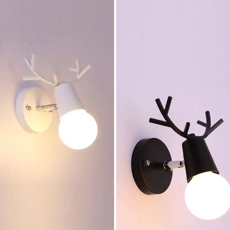 Креативный настенный светильник в виде лося прикроватный для спальни прихожей