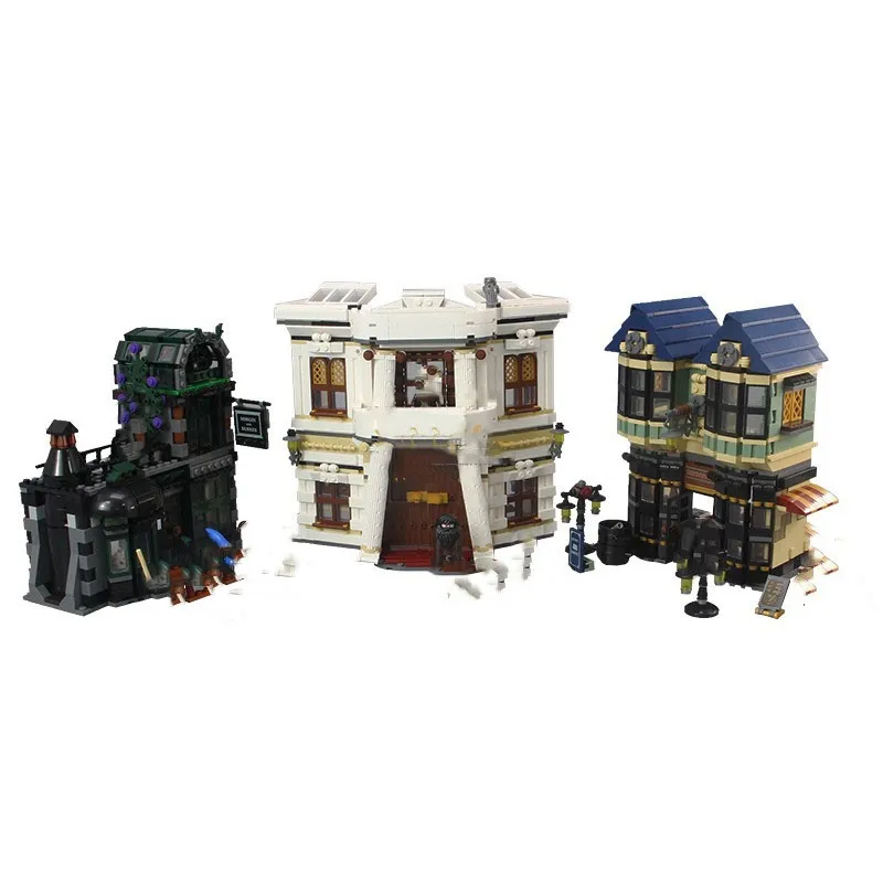 

16012 16012 Movie Series Magic Diagonal Alley Set Building Blocks Bricks Christmas Education Kids Funny Toys