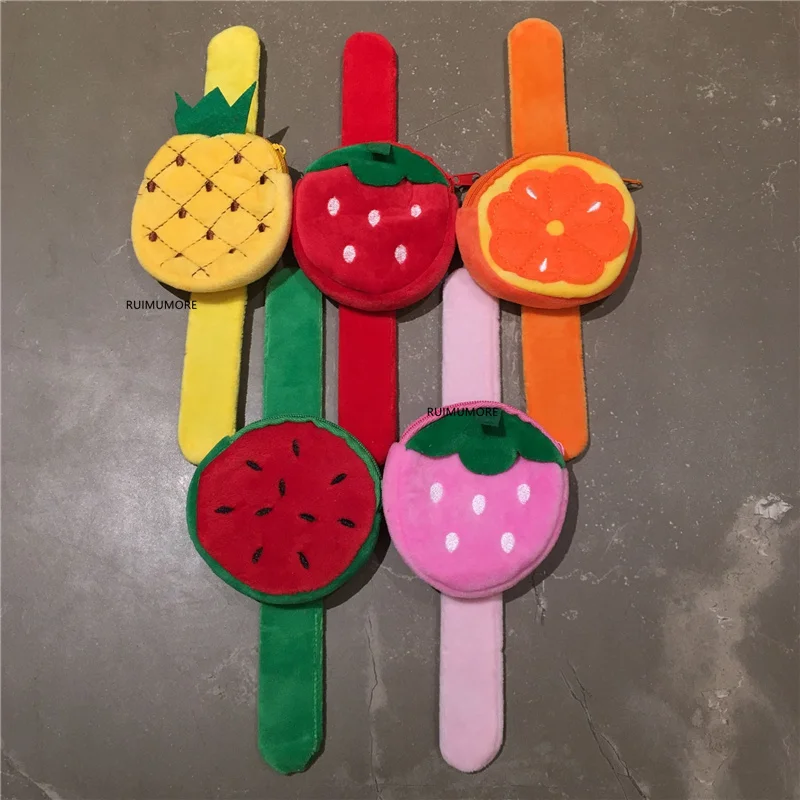 Милые мульти фрукты до 5 дизайнов плюшевый Кошелек арбуз и т. Д. Плюшевый