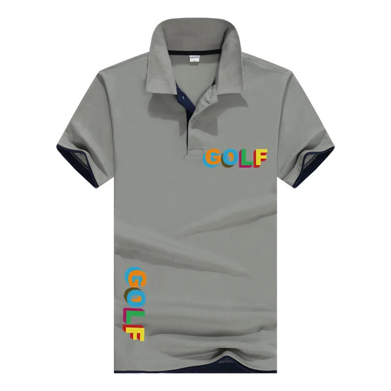 

Summer new short-sleeved Polo shirt men's business casual fashion self-cultivation breathable letters British couple