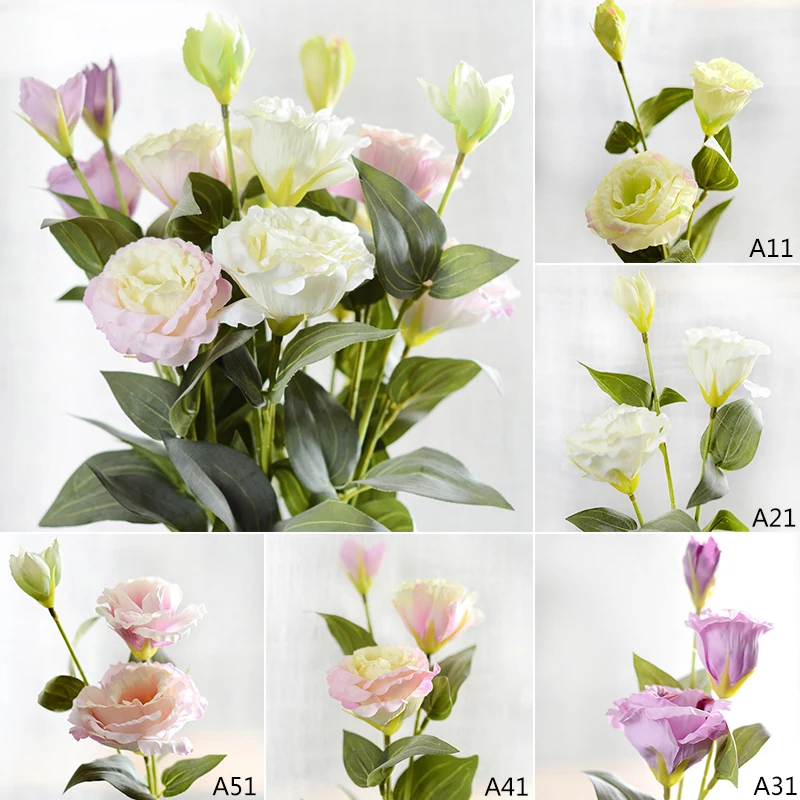 Искусственные цветы Эустома искусственные 3 головы | Дом и сад