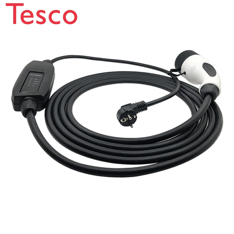

16A type 2 connector EVSE level 2 ev charger cable with schuko plug