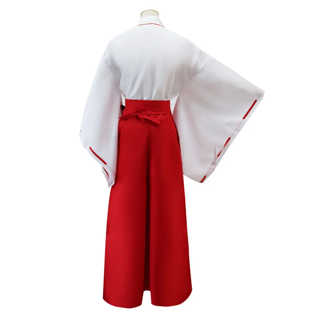 Inuyasha Kikyou костюм для косплея женские японские парики комплект кимоно черные длинные волосы|Игровые костюмы| |