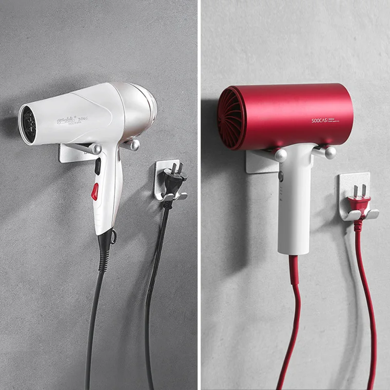 Универсальная настенная алюминиевая вешалка для сушки волос ванной комнаты