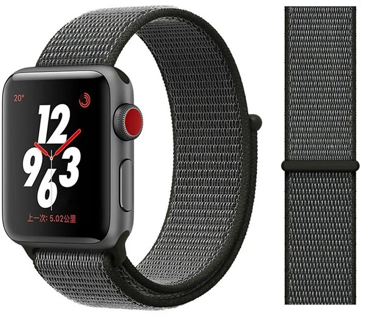 33 Dark Olive Ремешок для apple watch 5 44 мм 40 мм 42 мм 38 мм iwatch Series 3 2 1 нейлоновый спортивный ремешок для часов Браслет apple watch 5 4 band - Цвет ремешка: 33 Dark Olive