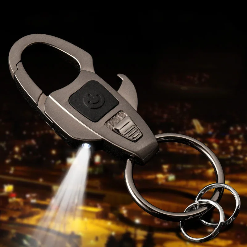 Светодиодный льный брелок со светильник кой металлический открывалка для