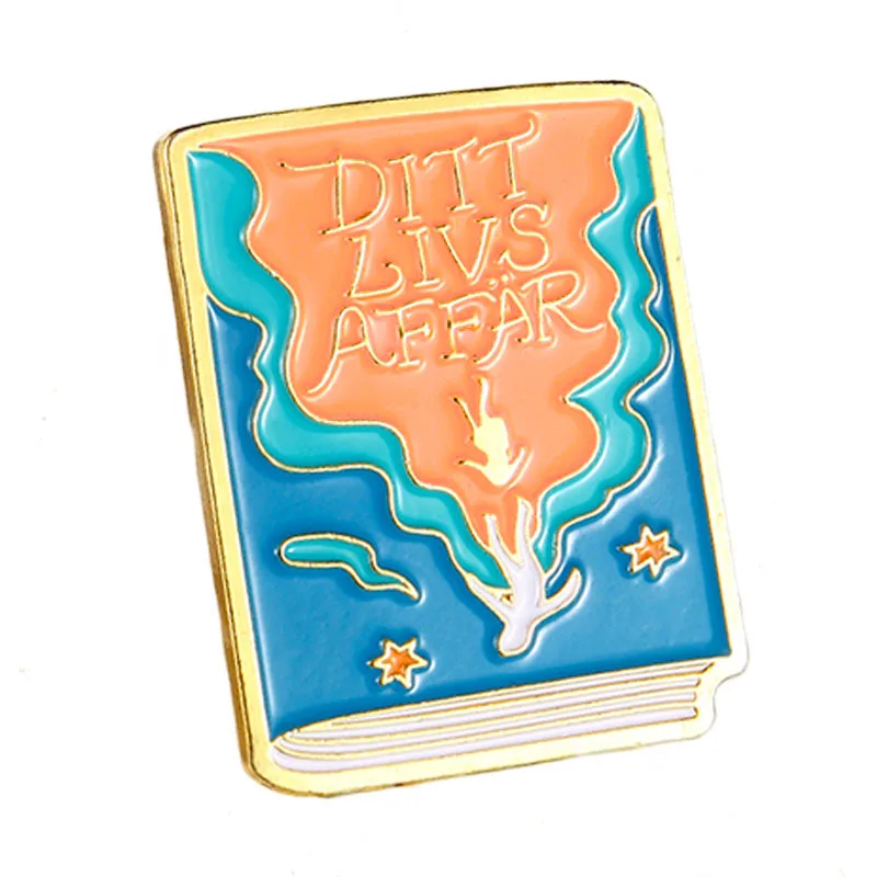 Книга булавки Ditt Live Affar броши значки нагрудные знаки джинсовый значок творческие