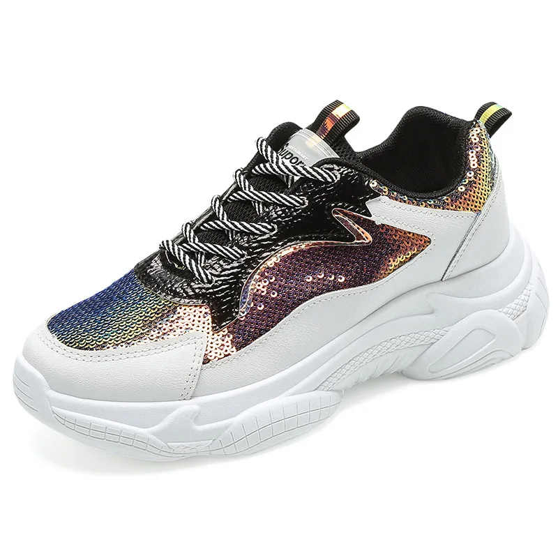 Женские спортивные кроссовки новинка на толстой подошве удобные белые для бега |