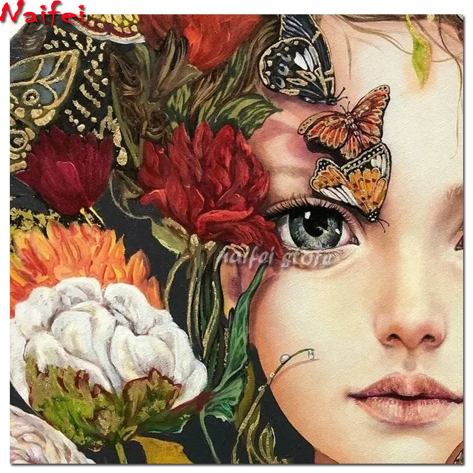 5D круглая квадратная картина с большими глазами украшение для дома сделай сам