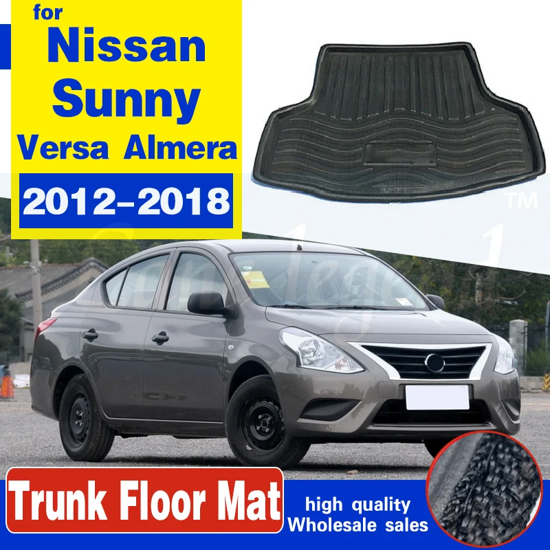 Коврик для багажника Nissan Versa / Almera Sunny hiso 2012 - 2018 седан задний коврик пола 2013 2014 2015 2016