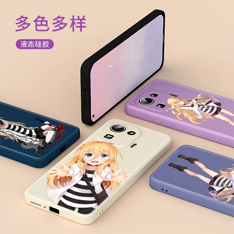 

Hot Anime Angels of Death Ray For Xiaomi Mi 11 Ultra 10T 10S 9 5G Pro Lite Youth Mix 4 Liquid Silicone Soft Cover Phone Case