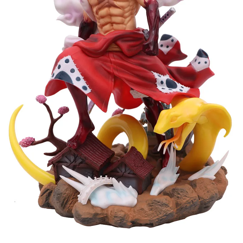 

One Piece Kimono Monkey D Luffy Snakeman Form GK Statue Figure Gear 4 Luffy Model Toy