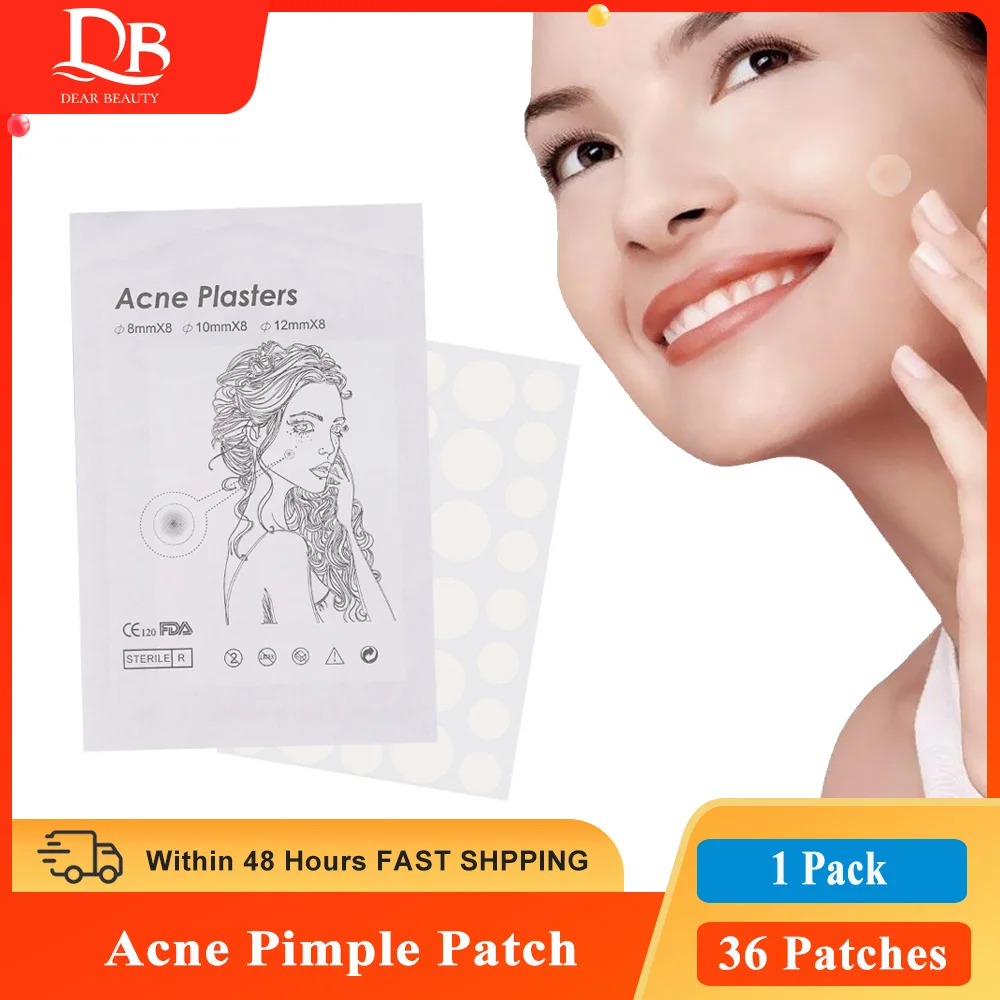 Патчи Гидроколлоидные от акне для быстрого заживления прыщей 1 упаковка 36 шт. |