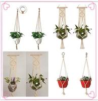 1pcs handmade plant pot hanger basket macrame flowerpot plant hanging rope holder home garden decoration