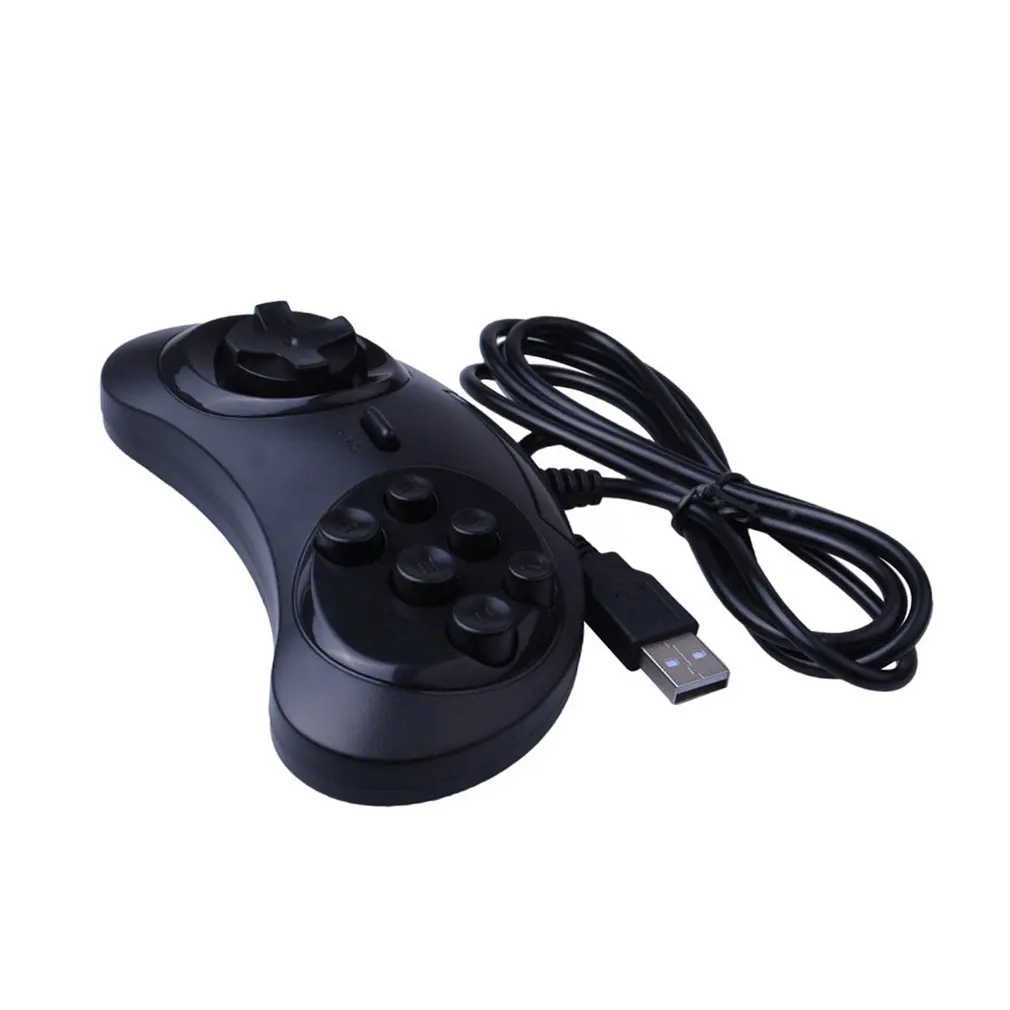 

Hot High Quality USB Gamepad Game Controller 6 Buttons for SEGA USB Gaming Joystick Holder for PC MAC Mega Drive Gamepads