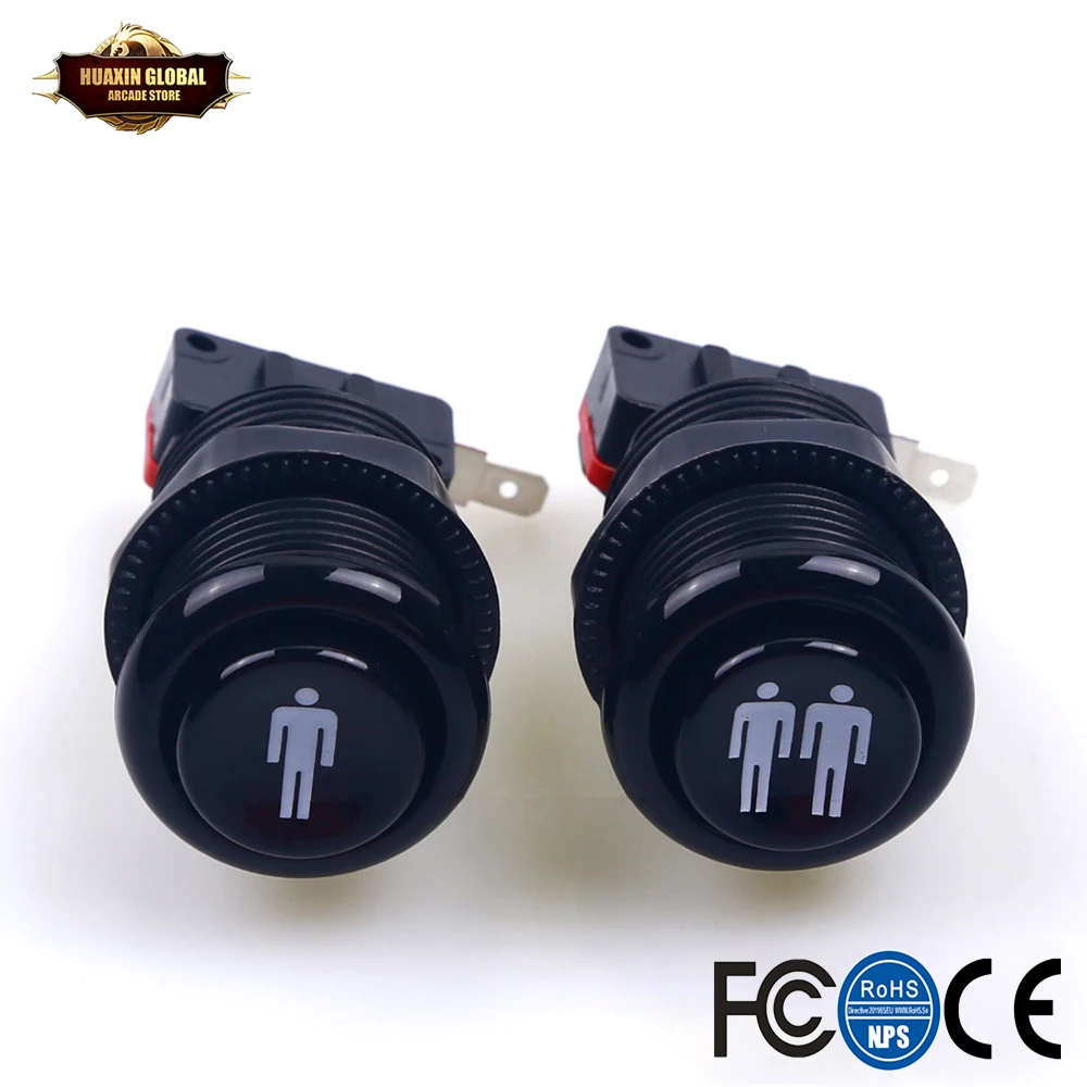 Happ Style 1/ 2 Player Start &amp Home Push Buttons With Micro Switch For Arcade Machine Games Mame Jamma Parts | Спорт и