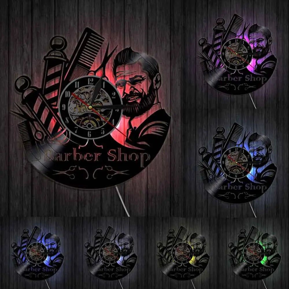 Настенные часы для парикмахерских виниловые настенные парикмахерские