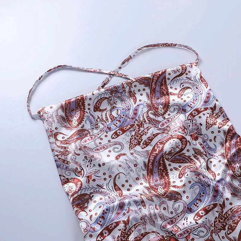 

2021 Summer Women's Dress Spaghetti Lace Sexy Backless Printed Mini Dress Ladies Beach Elegant Dress Skinny Sleeveless Party New