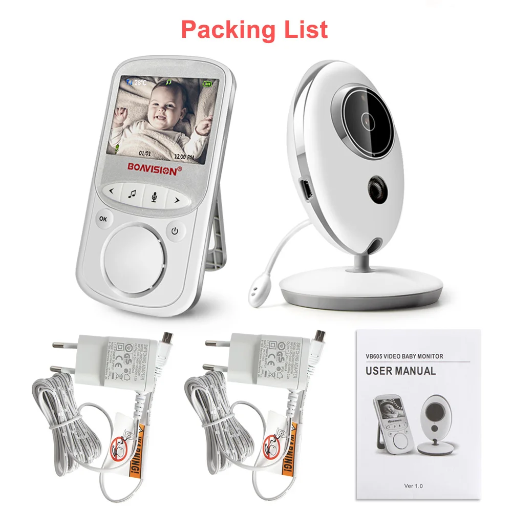

Wireless LCD Audio Video Baby Monitor VB605 Radio Nanny Music Intercom IR 24h Portable Baby Camera Baby Walkie Talkie Babysitter