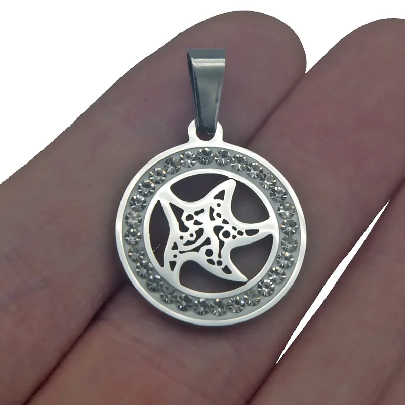 1 шт./лот Подвески с цирконом Морская звезда морская раковина Пляжная Подвеска из