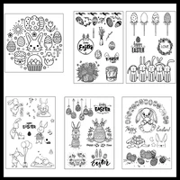 happy easter clear stamps new 2021 for diy scrapbookingalbum card make decorative rubber stamp craft