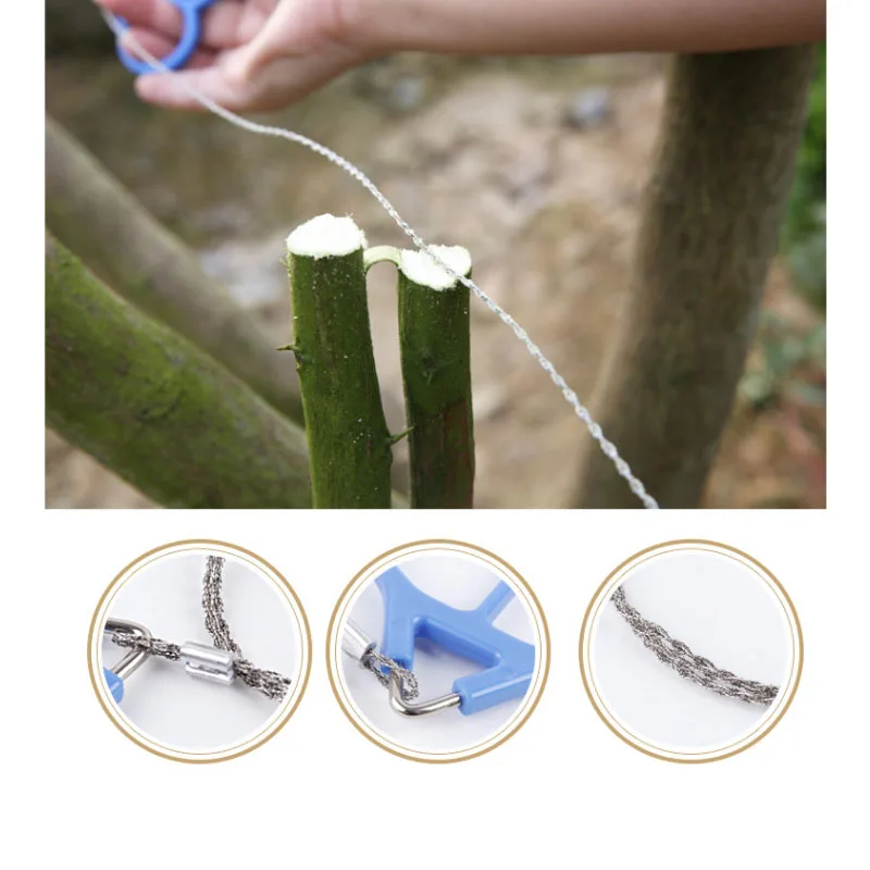 Полезная уличная пила из пластиковой стальной проволоки кольцевая прокрутка для