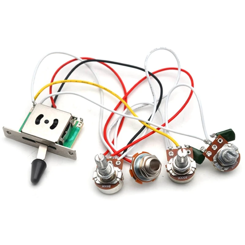 

Распределительный щит на 5 500K Горшки ручки Жгут проводов Пикап для старта Аксессуары для гитары