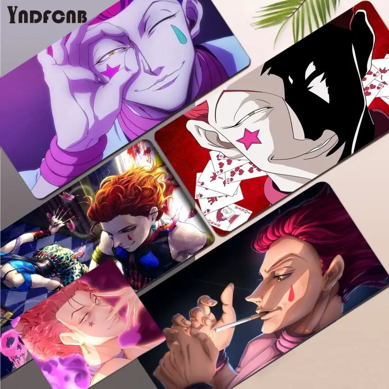 

Anime Hisoka Hunter x Hunter Custom Skin Large Mouse pad PC Computer mat for large Edge Locking Speed Version Game Keyboard Pad