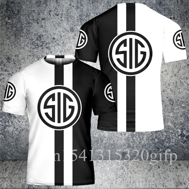 

Summer New SIG Sauer Men's T-shirt 3D Print Top Tee Anime Short-sleeved Tshirt Men's Clothing Custom Oversize Harajuku T Shirt